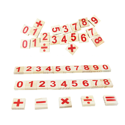 La figure bloque compter les jouets en bois d'éducation de bâtons construisant la boîte en bois mathématique de Montessori de bloc d'intelligence
