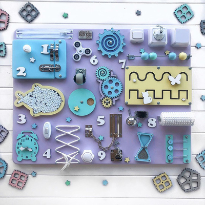 Bébé occupé de développement d'intelligence de Chip Skill Training Game Puzzle en bois d'enfants de jouets de Montessori d'accessoires du conseil DIY de bébé