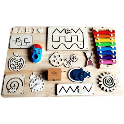 Bébé occupé de développement d'intelligence de Chip Skill Training Game Puzzle en bois d'enfants de jouets de Montessori d'accessoires du conseil DIY de bébé