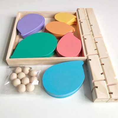 L'arbre en bois de pétale de bébé de Montessori bloc constitutif le jouet éducatif de voie de course de boule de boule de l'arc-en-ciel de Toy Children pour le Gi d'enfants