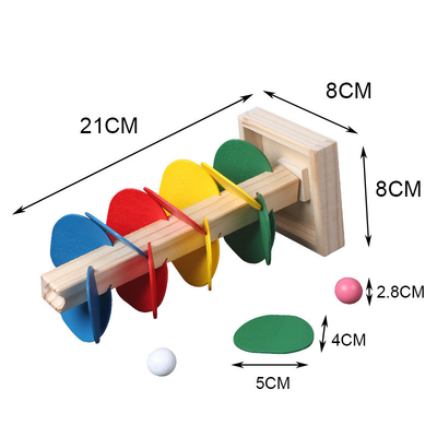 L'arbre en bois de pétale de bébé de Montessori bloc constitutif le jouet éducatif de voie de course de boule de boule de l'arc-en-ciel de Toy Children pour le Gi d'enfants