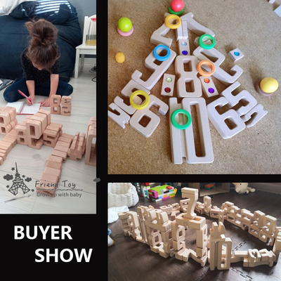Le nombre bloc constitutif le bloc en bois Jenga d'équilibre de bébé de jouets de Digital de maths que Toy Montessori Educational Natural Wood joue les FO