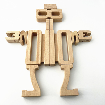 Le nombre bloc constitutif le bloc en bois Jenga d'équilibre de bébé de jouets de Digital de maths que Toy Montessori Educational Natural Wood joue les FO