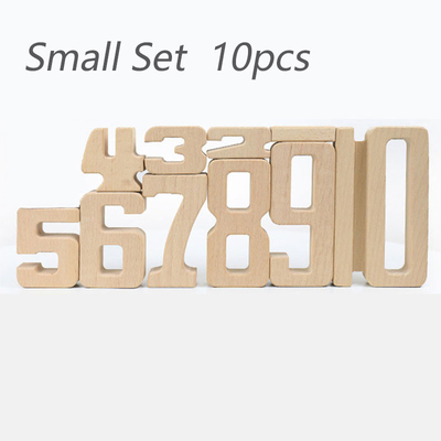 Le nombre bloc constitutif le bloc en bois Jenga d'équilibre de bébé de jouets de Digital de maths que Toy Montessori Educational Natural Wood joue les FO