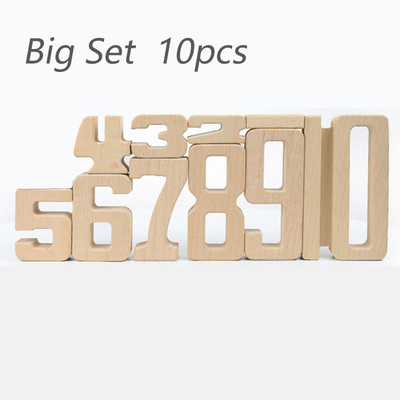 Le nombre bloc constitutif le bloc en bois Jenga d'équilibre de bébé de jouets de Digital de maths que Toy Montessori Educational Natural Wood joue les FO