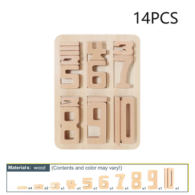 Le nombre bloc constitutif le bloc en bois Jenga d'équilibre de bébé de jouets de Digital de maths que Toy Montessori Educational Natural Wood joue les FO