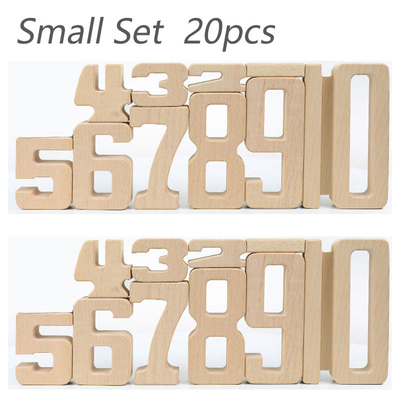 Le nombre bloc constitutif le bloc en bois Jenga d'équilibre de bébé de jouets de Digital de maths que Toy Montessori Educational Natural Wood joue les FO