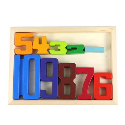 Le nombre bloc constitutif le bloc en bois Jenga d'équilibre de bébé de jouets de Digital de maths que Toy Montessori Educational Natural Wood joue les FO