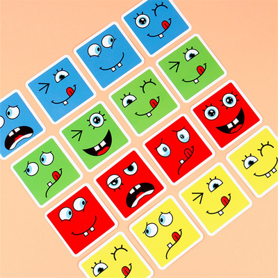 Le nouveau cube en changement de visage de puzzle d'expression de Montessori bloc constitutif l'enfant de jouets apprenant le jouet éducatif de match pour des enfants