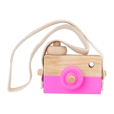 Faisons à 1Pc le bébé en bois que les jouets façonnent des jouets de Montessori de pendants en bois de caméra pour le cadeau actuel en bois de soins de Diy d'enfants