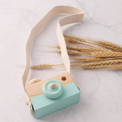 Faisons à 1Pc le bébé en bois que les jouets façonnent des jouets de Montessori de pendants en bois de caméra pour le cadeau actuel en bois de soins de Diy d'enfants