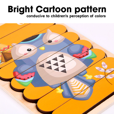 La double bande dégrossie 3D déconcerte des jouets de Toy Wooden Montessori Materials Educational de bébé pour de grandes briques d'enfants que les enfants apprennent