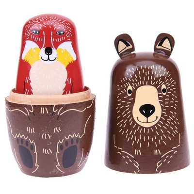 Cadeaux faits main d'enfants de Matryoshka de poupée russe en bois