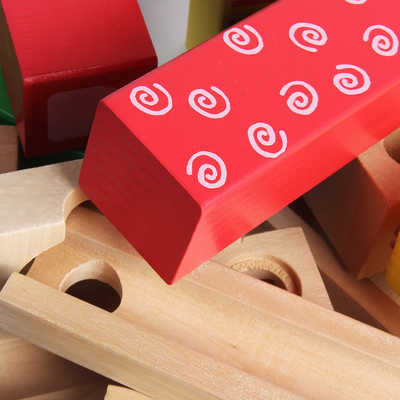 blocs constitutifs en bois Toy Educational For Children Kid du marbre 33Pcs