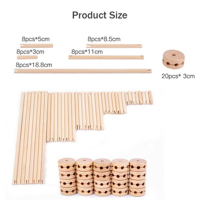 blocs constitutifs en bois de fort de la construction 3D Toy Creative DIY pour des enfants