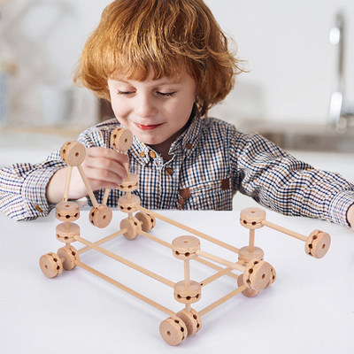 blocs constitutifs en bois de fort de la construction 3D Toy Creative DIY pour des enfants