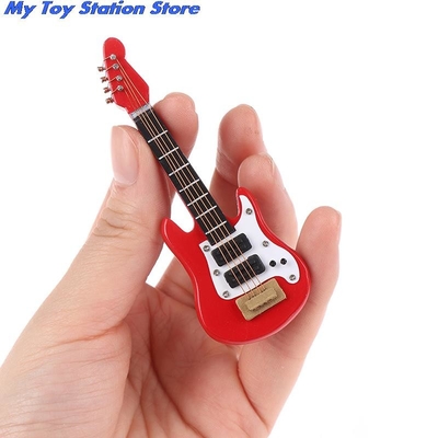 Guitare électrique de musique miniature de maison de poupée de 1h12 pour des enfants Toy House Decor musical