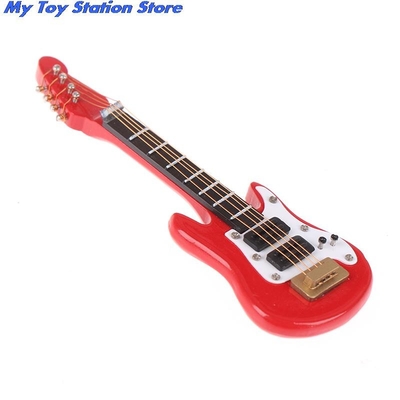 Guitare électrique de musique miniature de maison de poupée de 1h12 pour des enfants Toy House Decor musical