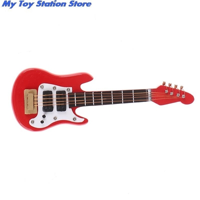 Guitare électrique de musique miniature de maison de poupée de 1h12 pour des enfants Toy House Decor musical