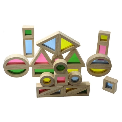 Blocs constitutifs de l'arc-en-ciel 24pcs éducatif acrylique pour le cadeau d'enfants