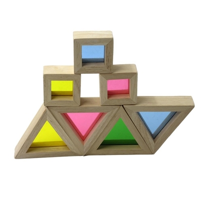 Blocs constitutifs de l'arc-en-ciel 24pcs éducatif acrylique pour le cadeau d'enfants