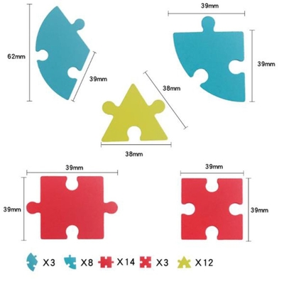 Bloc constitutif denteux créatif en bois 1Set DIY 3D d'enfants éducatif