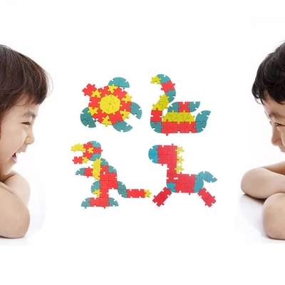 Bloc constitutif denteux créatif en bois 1Set DIY 3D d'enfants éducatif