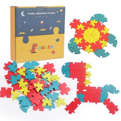 Bloc constitutif denteux créatif en bois 1Set DIY 3D d'enfants éducatif