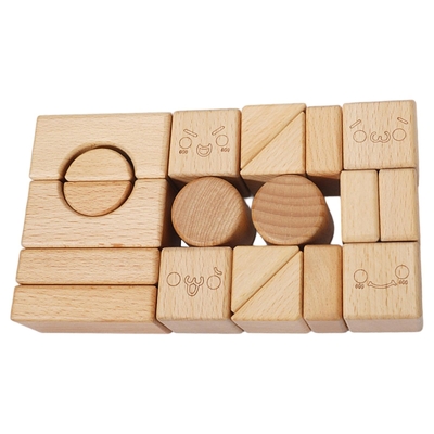 Bloc de empilement en bois solide Toy Shape Cognition DIY pour des enfants d'enfants