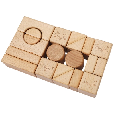 Bloc de empilement en bois solide Toy Shape Cognition DIY pour des enfants d'enfants