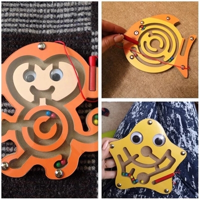 Pêchant les jouets alphanumériques en bois de jeu pour des enfants Montessori tôt éducatif