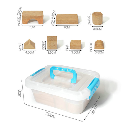 jouets en bois Montessori naturel de blocs de Burlywood du hêtre 20pcs apprenant l'éducation