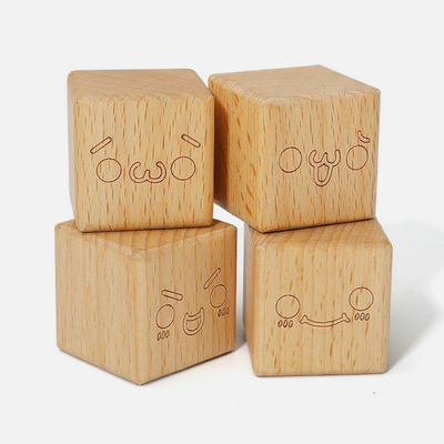 jouets en bois Montessori naturel de blocs de Burlywood du hêtre 20pcs apprenant l'éducation