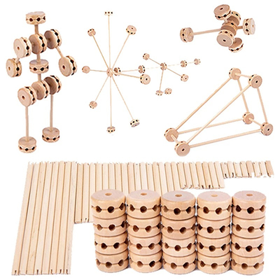le fort Buliding en bois de la construction 3D bloque Diy pour rassembler Montessori éducatif
