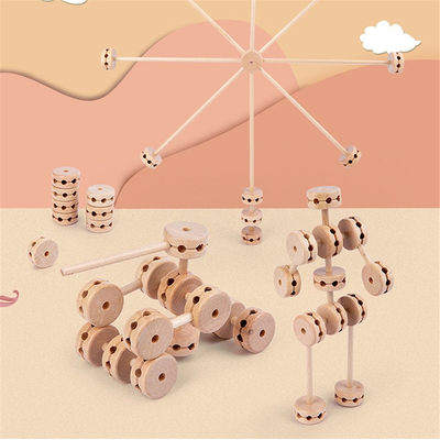 le fort Buliding en bois de la construction 3D bloque Diy pour rassembler Montessori éducatif