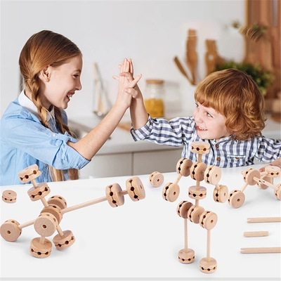 le fort Buliding en bois de la construction 3D bloque Diy pour rassembler Montessori éducatif