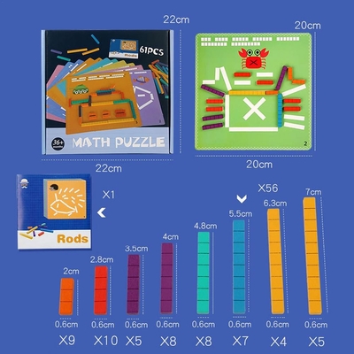 Casse-tête arithmétique en bois pour la pensée logique de étude tôt d'enfant