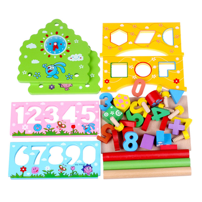 Les enfants forment la Chambre Montessori en bois de sagesse de trieuse intelligent
