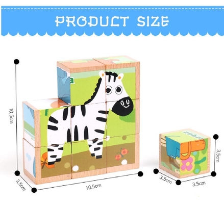 constitutif 3D en bois bloc les cubes hexagones éducatifs pour des enfants