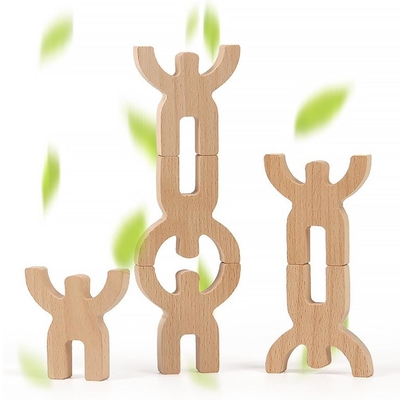 Jouets en bois arrondis de puzzle de forme pour améliorer le caractère de logique