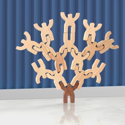 Jouets en bois arrondis de puzzle de forme pour améliorer le caractère de logique