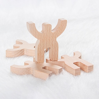 Jouets en bois arrondis de puzzle de forme pour améliorer le caractère de logique
