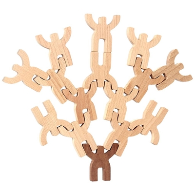 Jouets en bois arrondis de puzzle de forme pour améliorer le caractère de logique