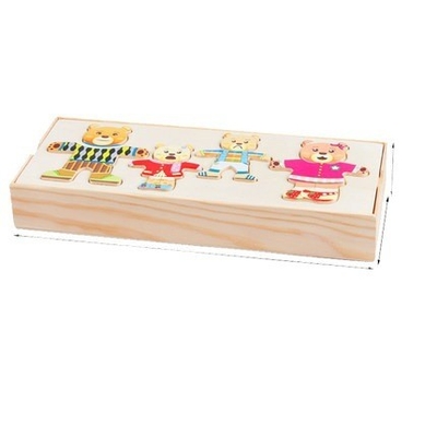 robe animale en bois d'ours de lapin de bande dessinée des casse-tête 72pcs