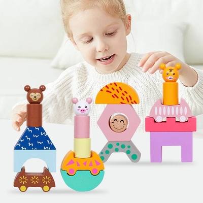 Le camion en bois de train forment DIY Toy For Preschool Toddler éducatif