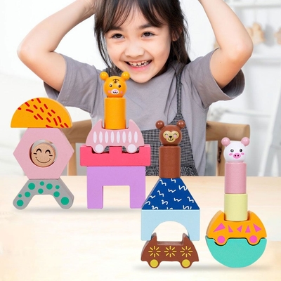 Le camion en bois de train forment DIY Toy For Preschool Toddler éducatif