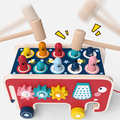 Le marteau en bois de 2 maillets joue des filles de Burr Free For Toddler Boys