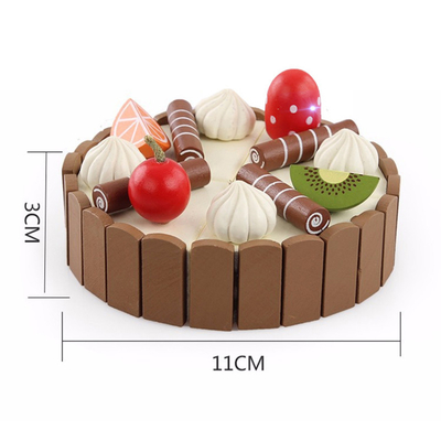 17PCS simulation Mini Kitchen Set en bois DIY magnétique pour éducatif tôt
