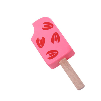 Jouets en bois imprimés de crème glacée 1pc pour les jouets préscolaires de garçon de fille