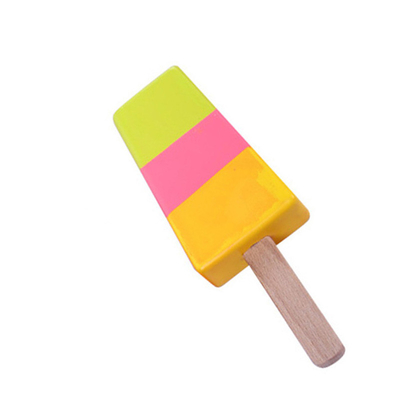 Jouets en bois imprimés de crème glacée 1pc pour les jouets préscolaires de garçon de fille